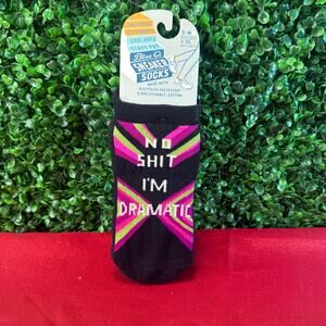 Blue Q No Sh*t I’m Dramatic Sneaker Socks NWT Funny Novelty Ankle Socks Adult
